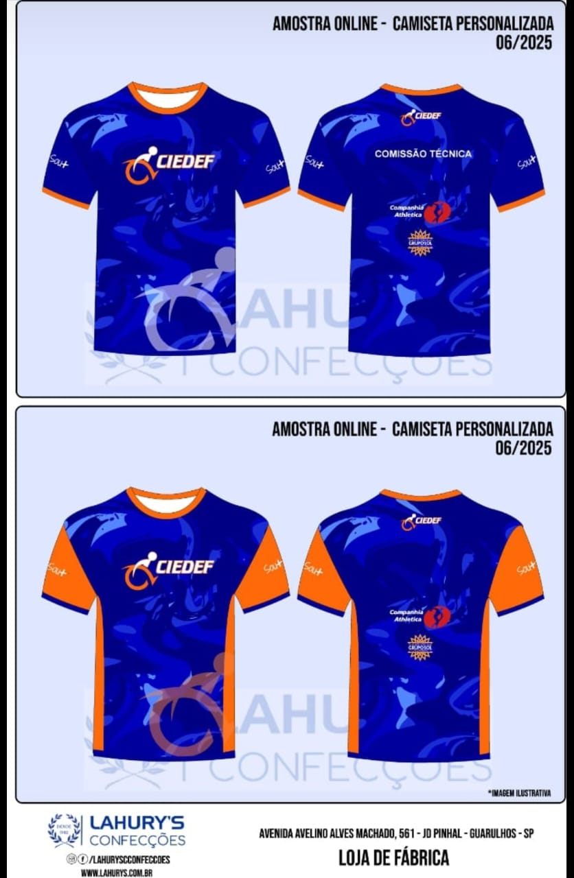 ENTREGAS DAS PRIMEIRAS CAMISETAS E TOUCAS OFICIAIS CIEDEF 2025