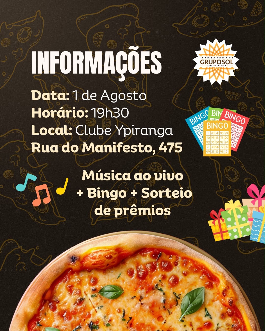 CIEDEF convida para a Pizza Beneficente do Grupo SOL